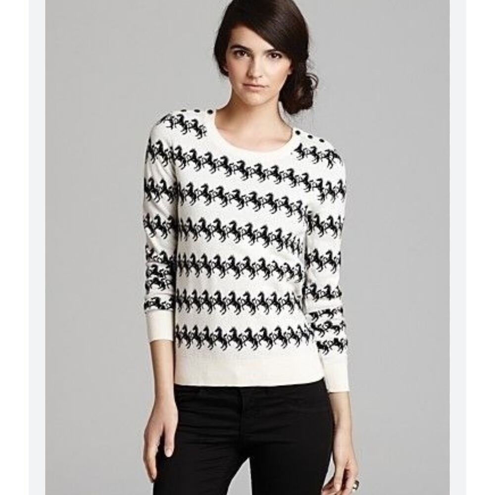 French Connection wool cotton Horse Knit Sweater Small ASO New Girl (Jess Day)